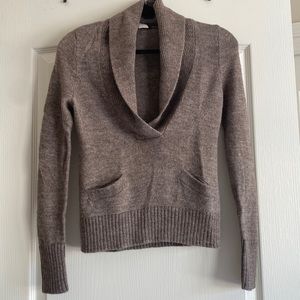 J Crew shawl collar wool blend sweater